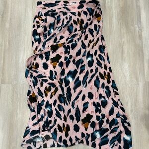 Pink Leopard Print Skirt